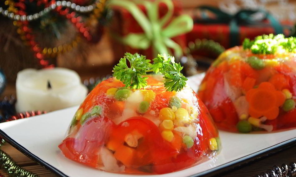 Рецепт вегетарианского заливного к новому году