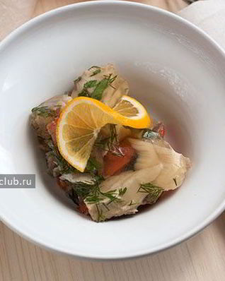 Заливное из двух видов рыбы