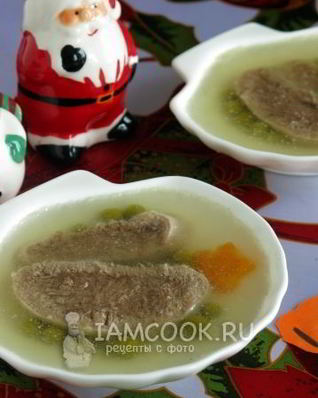 Заливное из говяжьего языка