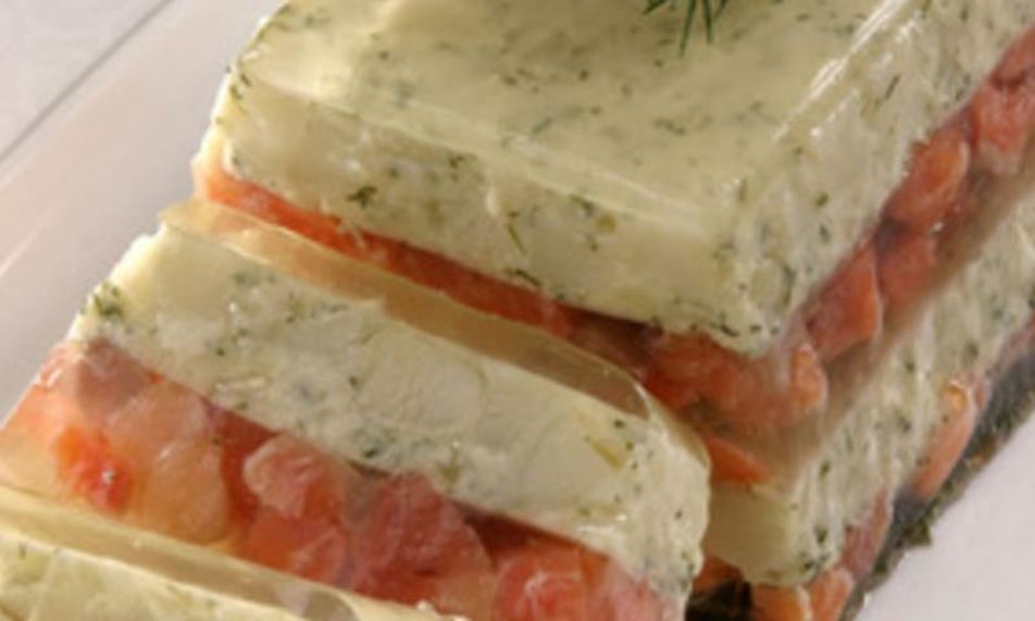 Рецепт заливного из картофеля и лосося