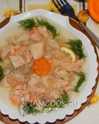 Заливное из красной рыбы