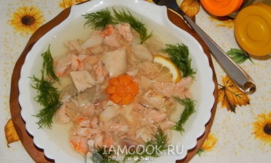 Рецепт заливного из красной рыбы