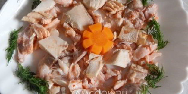 заливное из красной рыбы