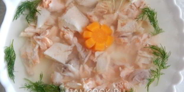 заливное из красной рыбы