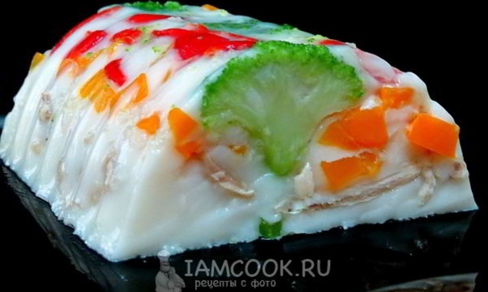 Рецепт заливного из курицы с брокколи