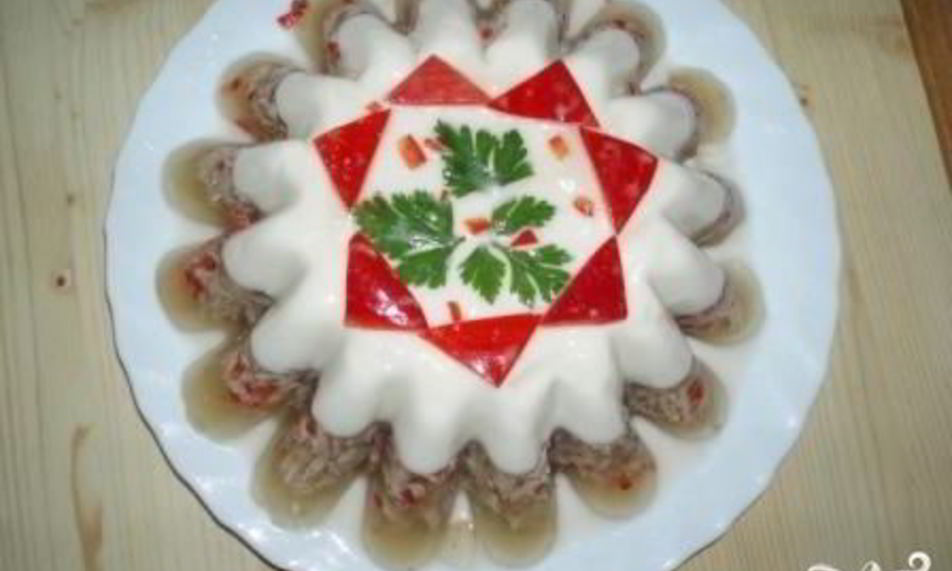 Рецепт заливного из курицы с майонезом
