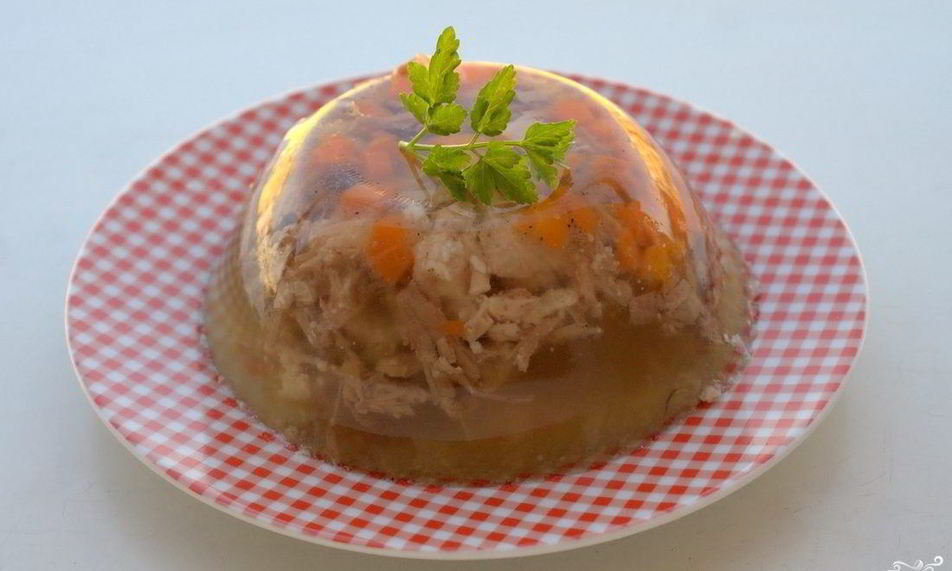 Рецепт заливного из курицы с желатином