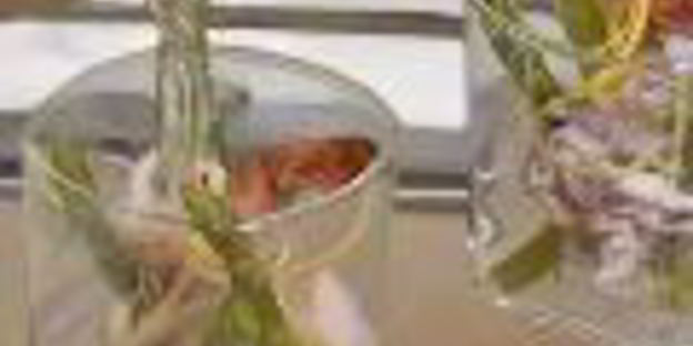 заливное из морепродуктов в бокалах