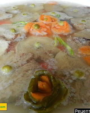 Заливное из свиного языка с желатином