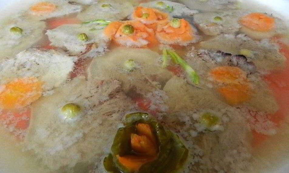 Рецепт заливного из свиного языка с желатином