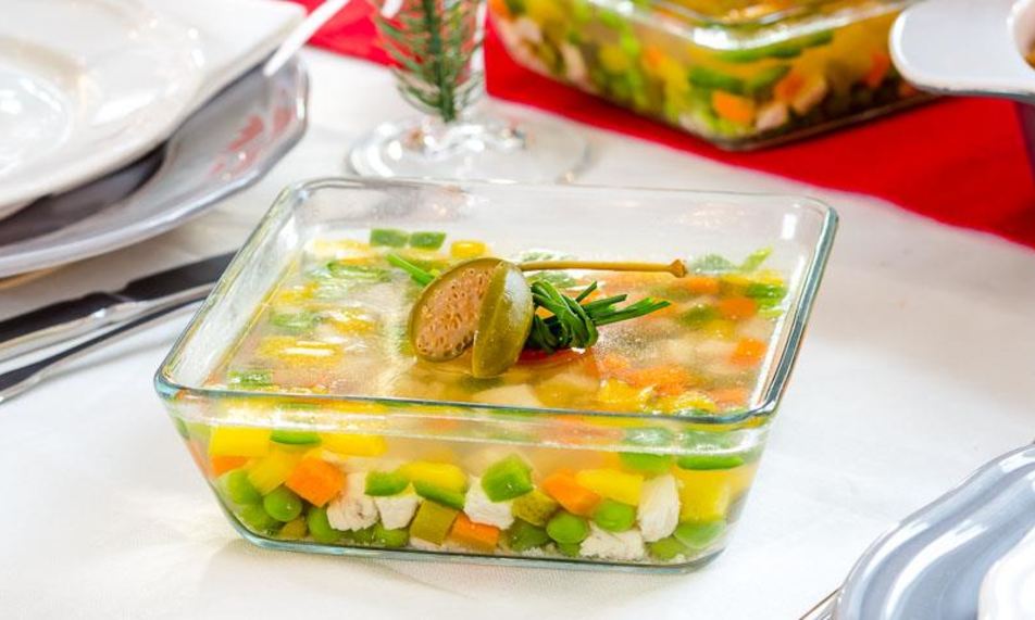 Рецепт заливного мозаика