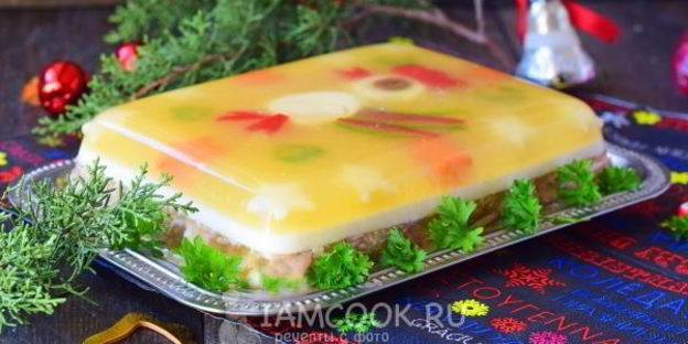 заливное петушок