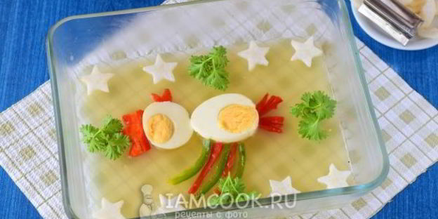 заливное петушок