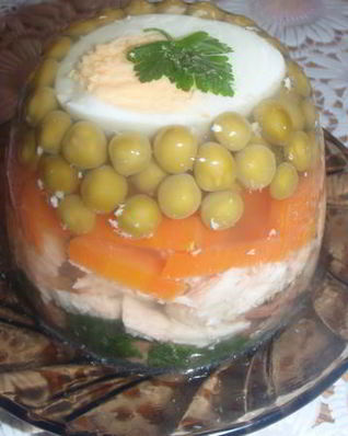 Заливное в чашечках