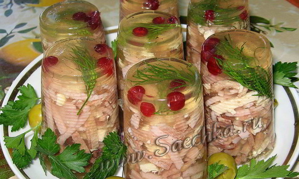 Рецепт заливного в стаканчике