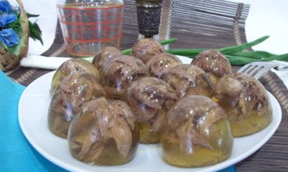 Рецепт заливного в яичной скорлупе