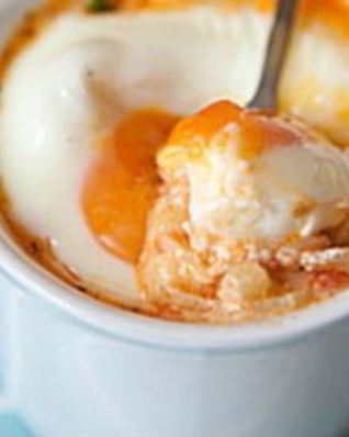 Овощной жульен с сыром и яйцом