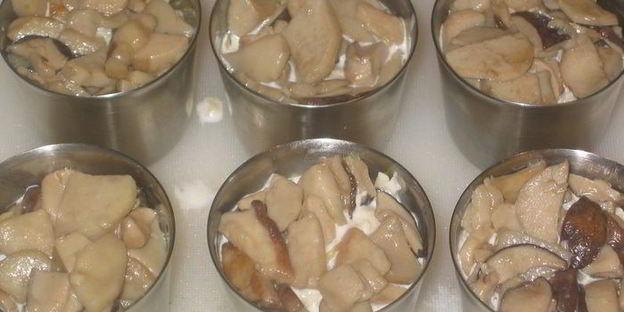 сливочный жульен из белых грибов без муки