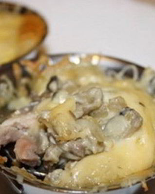 Жульен из курицы и грибов