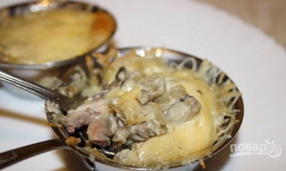 Рецепт жульена из курицы и грибов