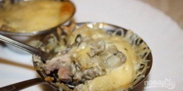 жульен из курицы и грибов