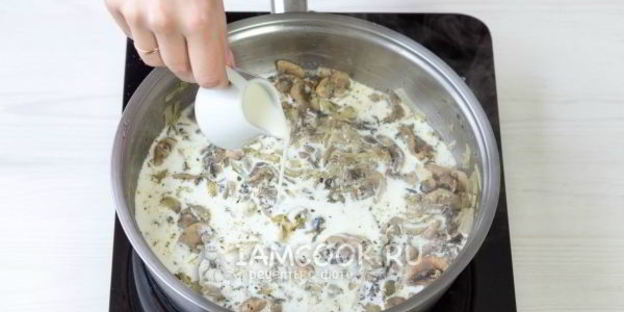 жульен с грибами и сливками