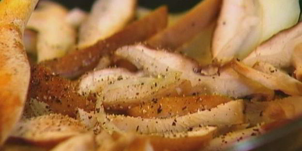 жульен с куриной печенью и грибами