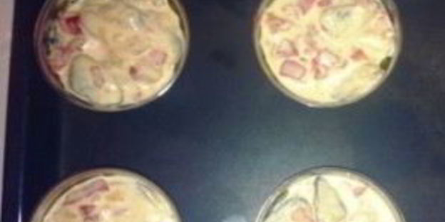 жульен с мидиями и овощами