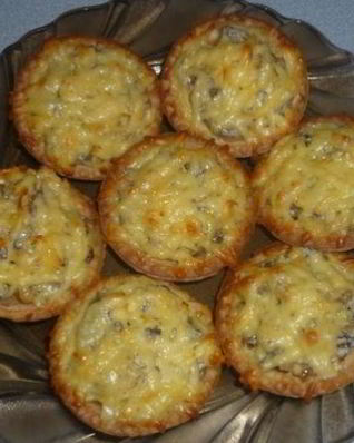 Жульен в тарталетках в микроволновке