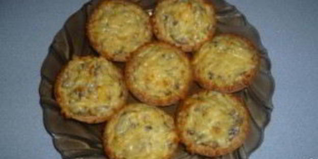 жульен в тарталетках в микроволновке