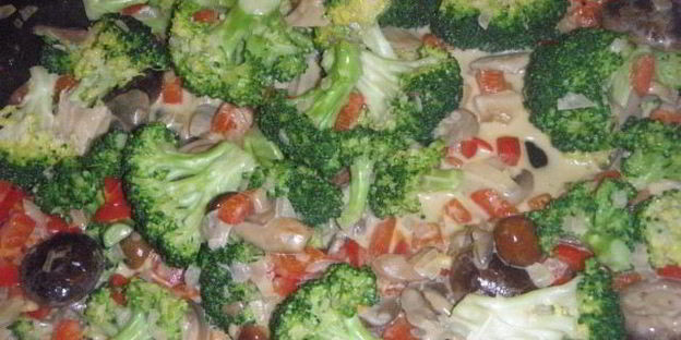 жюльен из брокколи и грибов