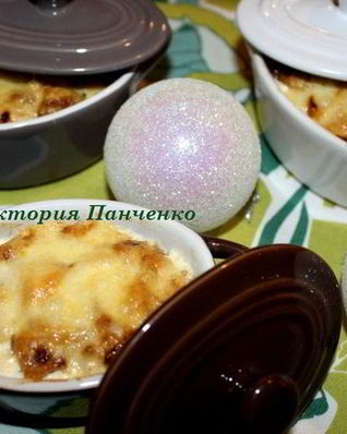 Жюльен из крабов с белыми грибами