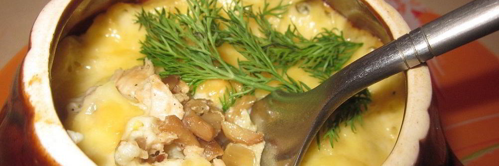 Жюльен с курицей и грибами