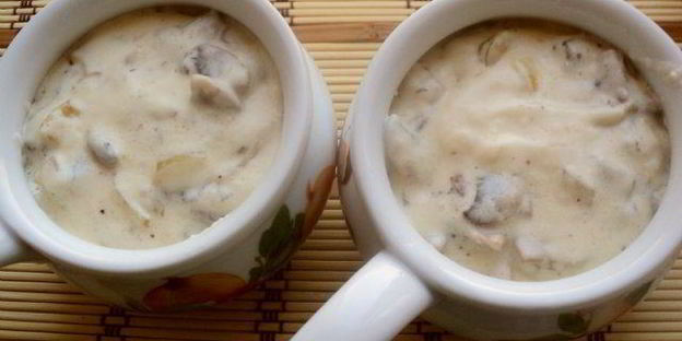 жюльен с курицей и шампиньонами