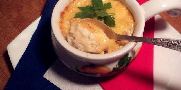 жюльен с курицей и шампиньонами