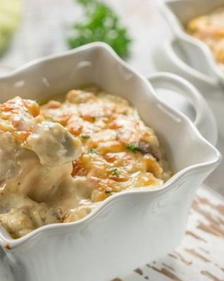 Жюльен с соусом бешамель