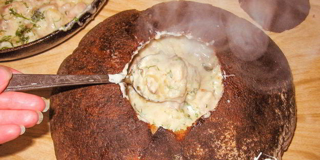 жюльен в хлебном каравае